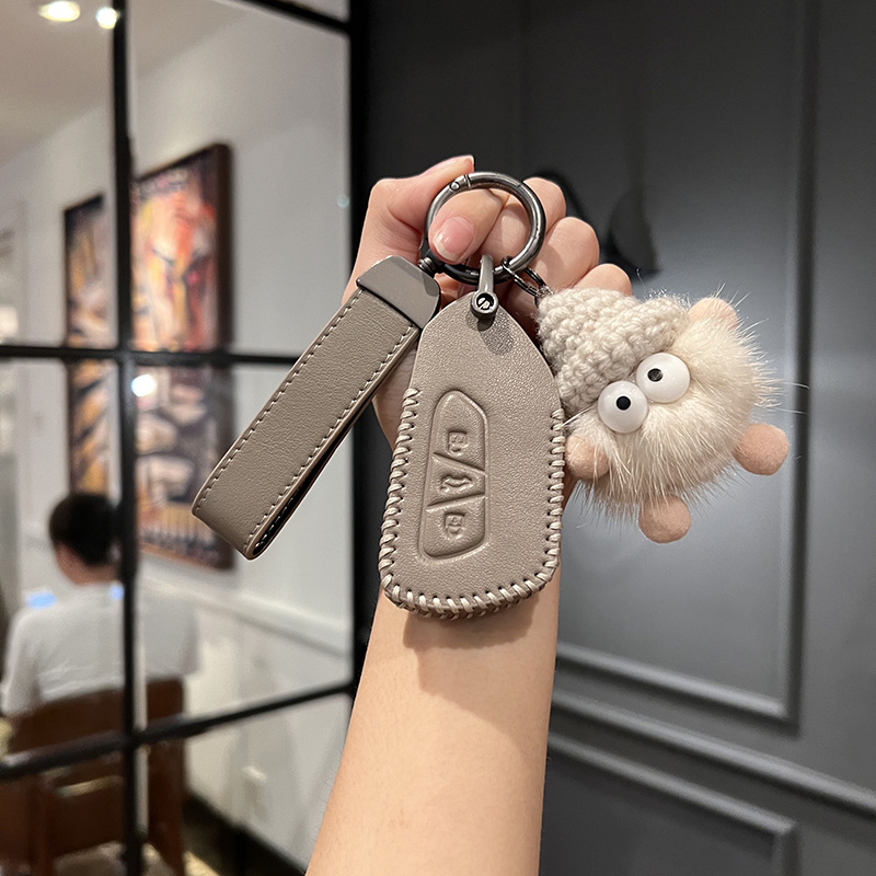 适用大众高尔夫8rline钥匙套22款凌度L id3 id4 id6揽境途昂x牛皮