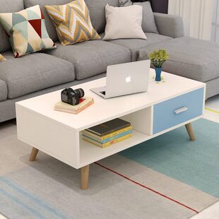 客厅北欧时尚茶几创意小户型茶几简约现代组合经济型方型简易木质