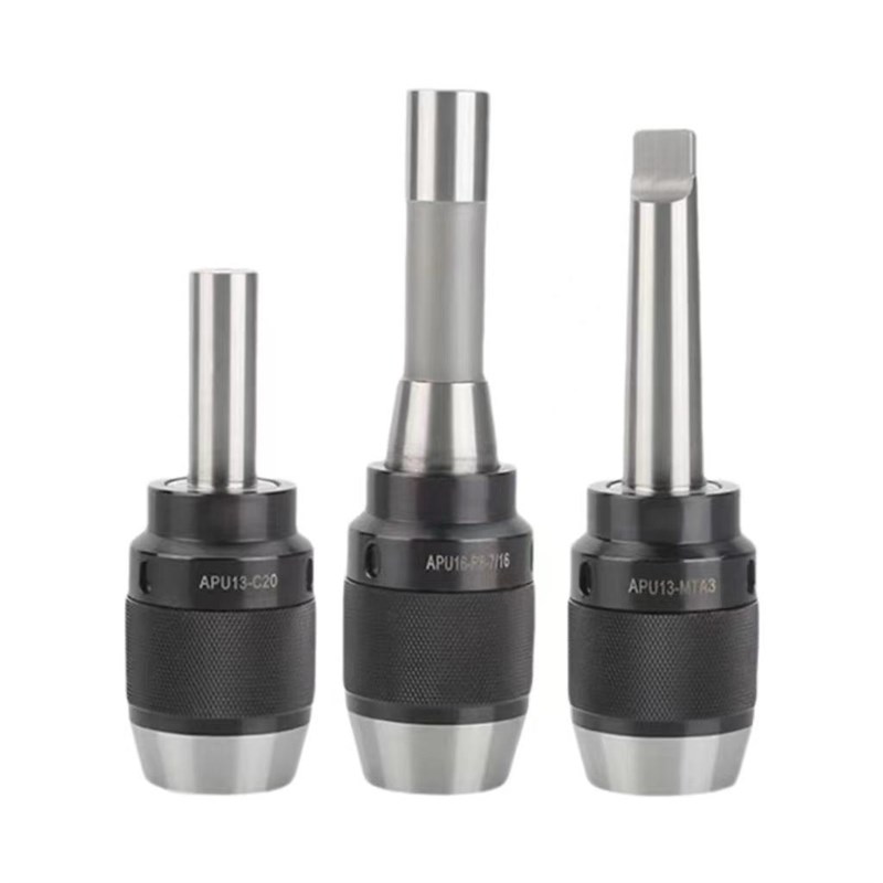 铣床自锁钻夹头MTA3-APU13扁尾MTA3-APU16扁尾长柄X一体式自紧钻