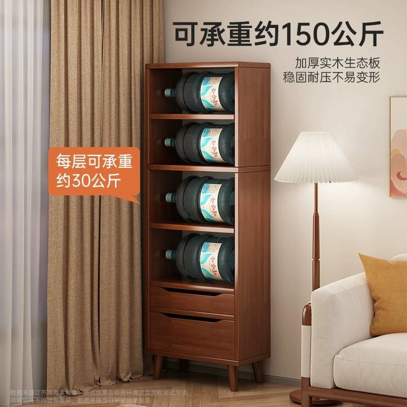 书架置物架实木腿家用储物柜展示架卧室客厅多Q层靠墙收纳落地书