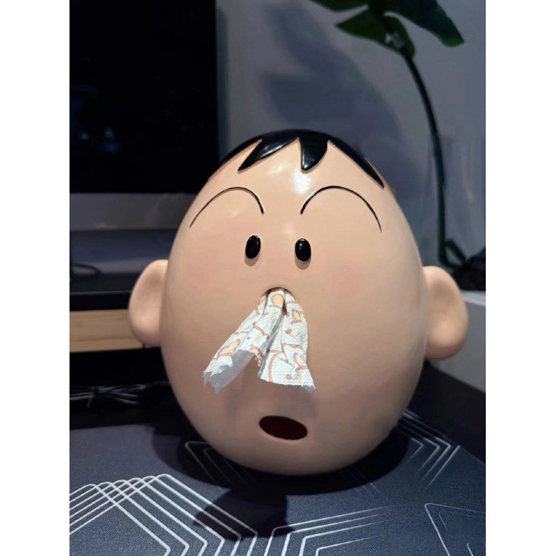 卡通阿呆卷纸器i创意卫生间浴室置物架免打孔厕纸挂壁式树脂抽纸