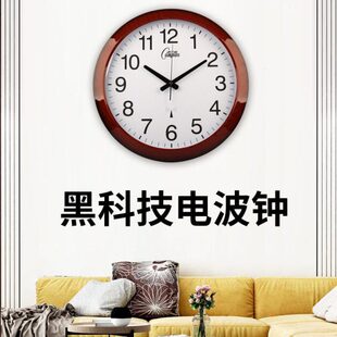 康巴电钟挂挂表艺术波时钟挂墙挂钟客厅家用时尚静音钟丝钟表大气