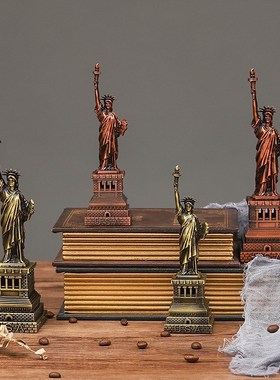 美国自由女神像摆件书柜酒柜装饰品创F意客厅家居欧式玄关柜子摆