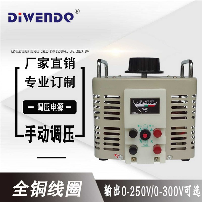 迪文单相调压变压器3000W接触式调压器TDGC2-I3KVA/3KW输出0-250V