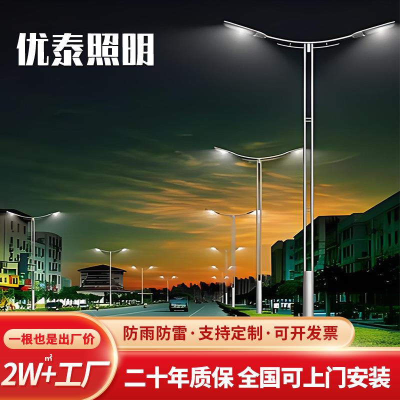 新款LED防水路灯城市道理广场6-5米户外超亮大功率双臂路灯杆