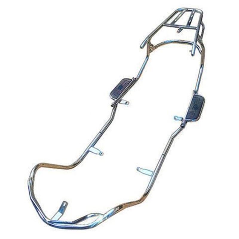 小迅鹰护杠中迅鹰摩托车助力车电动车保险杠全车衣架踏板加粗电镀