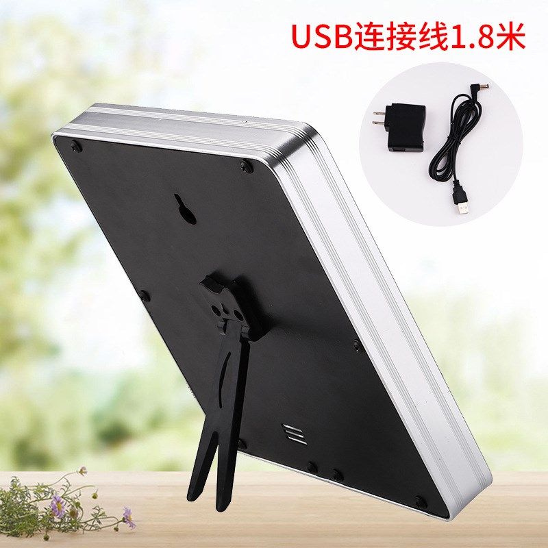 亚马逊电子小台历 客厅万年历电子时钟 创意日历壁挂台式双用钟表