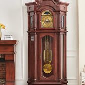 重锤拉链八音 实木别墅大款 德国落地钟机械赫姆勒客厅中式 古典欧式