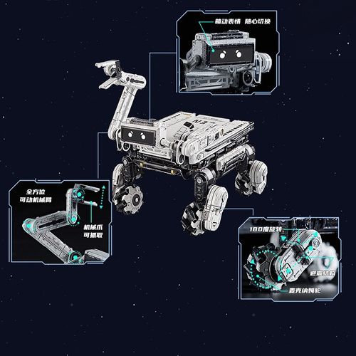 moss流浪地球二周边莫斯550W笨笨机器狗发动机金属拼装模型摆件2