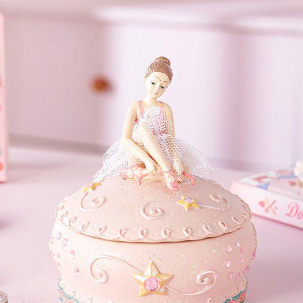 旋转芭蕾跳舞女孩水晶球音乐盒八音盒女生首饰盒闺蜜儿童生日礼物