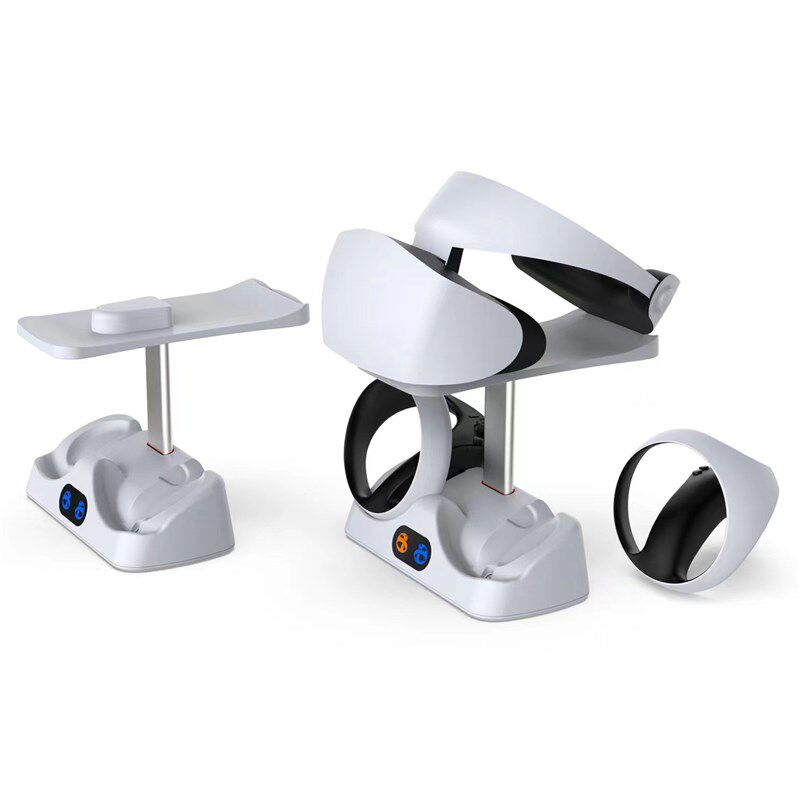 PS5 VR2带显示灯手柄充电底座 PS VR2座充带收纳眼镜支架游戏配件