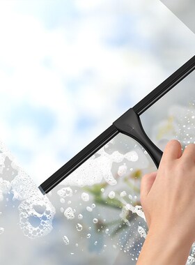 不锈钢黑色玻璃刮水器灰色硅胶条刮水浴室厨房清洁刮刀玻璃清洁器