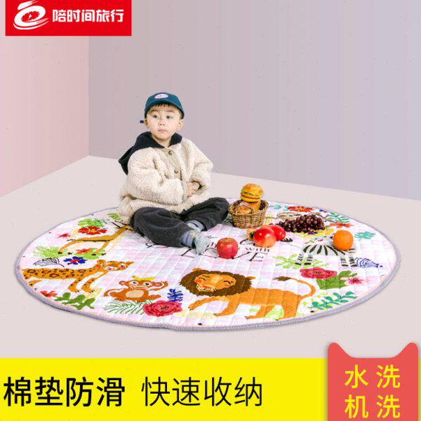 户外便携多功能防潮垫圆形收纳垫游戏防滑垫儿童加厚可机洗爬爬垫