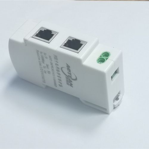 导轨RJ45网络信号防雷器以太网1000M摄像机交换机POE浪涌保护模块