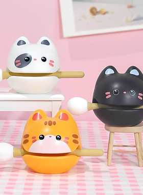 解压小木a鱼摆件办公室工位敲打小木鱼情绪稳定治癒静心礼物小物