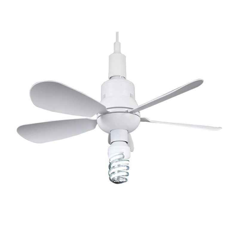新款可拆叶可便换灯泡静音遥控2.4G风扇灯ME27螺口吊扇扁插风扇灯