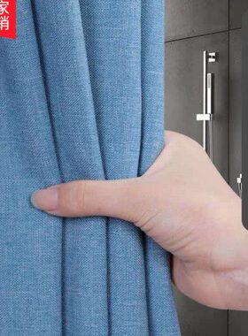 shower curtain电商超厚仿亚麻涤纶防水浴帘浴室帘防水帘浴室窗帘