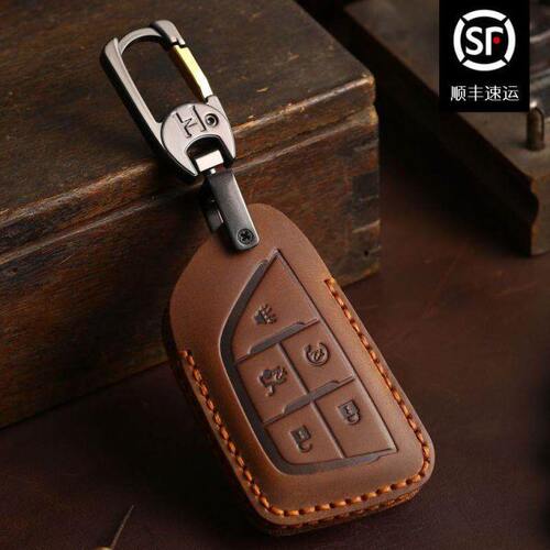 凯迪拉克钥匙套ct5/4包适用扣xt6壳xts于真皮车atsl男高档汽车女