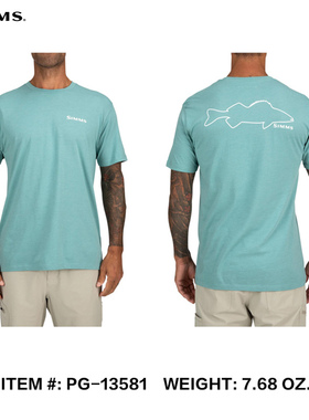 22新款SIMMS短袖T恤春夏透气舒适男生时尚路亚钓鱼服柔软舒适