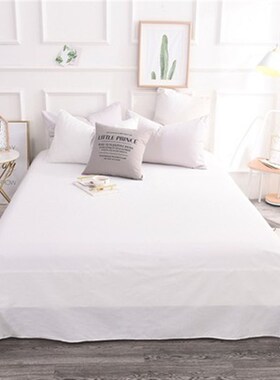 咖啡色床单单件纯色白色被单人双人18m灰色简约15m学生宿舍床单