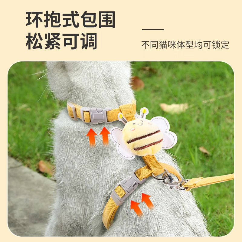 宠物外出牵引绳可调节布偶泰迪
