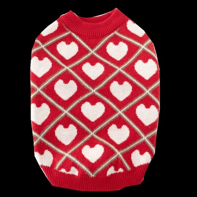 泰迪比熊春秋款冬款狗狗猫咪宠物衣服爱心毛衣套头幼小型犬茶杯犬