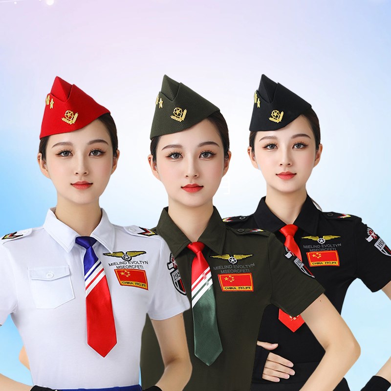 水兵舞服装女新款套装肩章长短袖翻领吉特巴演出服装男步上衣长裤