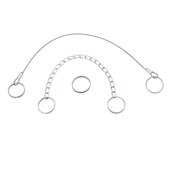 安全销防丢绳防丢铁链不锈钢钢丝绳带钥匙扣固定夹子钥匙环带钢丝