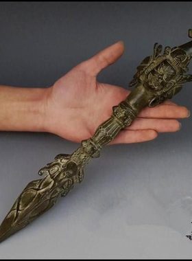 纯铜法器摆件 马头明王普巴金刚杵 降魔杵三面普巴金刚橛密宗