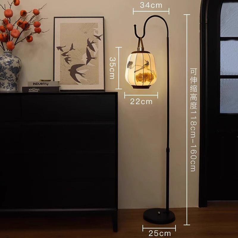 宋代美学灯落地灯客厅沙发旁边覆古中国J风台灯茶室空间禅意气氛