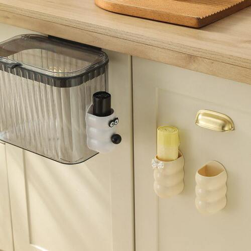 毛毛虫置物架器文具垃圾桶壁挂式垃圾袋收纳神器免打孔收纳盒收集