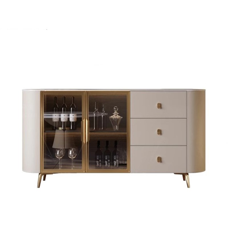 玻璃餐边柜现代简约入户家用门口35cm深别墅储物餐U客厅靠墙玄关