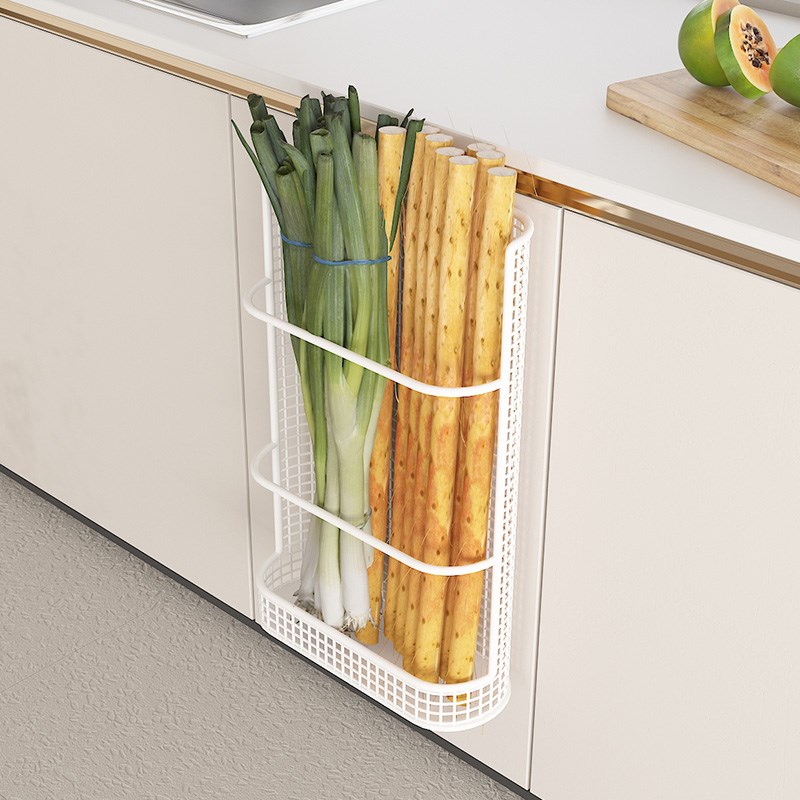 葱姜蒜收纳架家用k壁挂厨房放大葱生姜山药收纳神器极窄缝隙置物