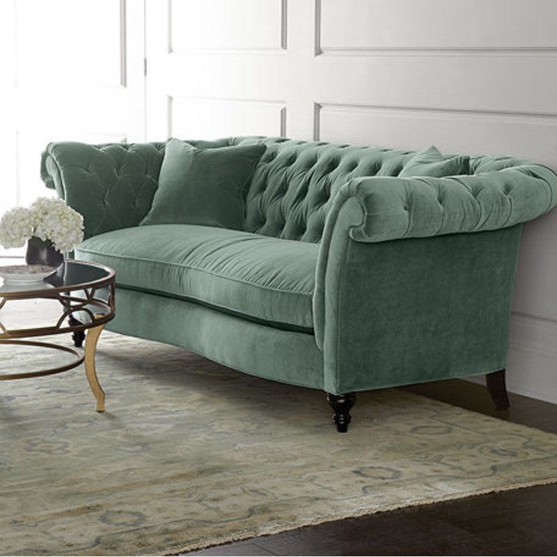 北欧现代欧式沙发实木客厅家具绒布布艺P沙发双人/三人沙发