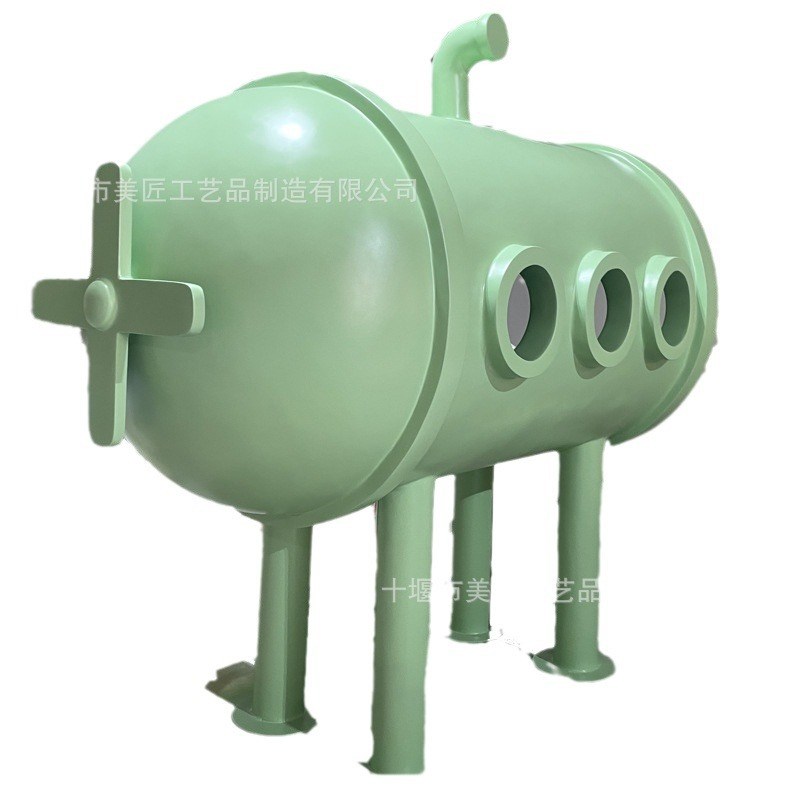 玻璃钢滑滑梯游乐园s美陈装饰外壳装置火箭造型雕塑摆件