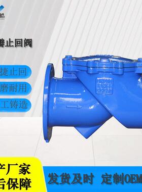 全通径橡胶瓣止回阀h44x立式止回阀球墨铸铁法兰止回阀球墨铸铁