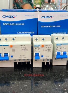 广东珠江漏电保护器2P63A32a断路器带空气开关DZ47家用220V漏保