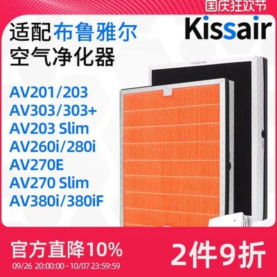 KISSAIR适配blueair滤网布鲁雅尔空气净化器203/303/503/403滤芯