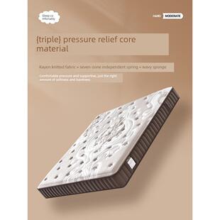 Shimes独立袋装 弹簧家用卧室厚垫波浪棉软垫酒店民宿床垫十大名牌