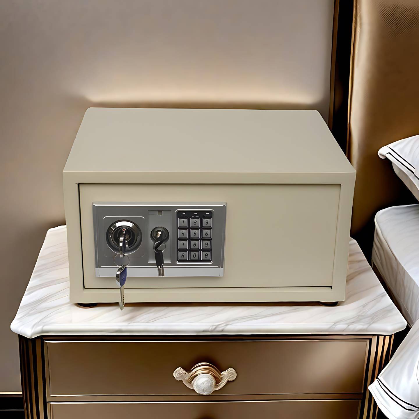 全钢防盗酒店客房宾馆宿舍保险箱家用办公保险柜文件柜保管箱夹万