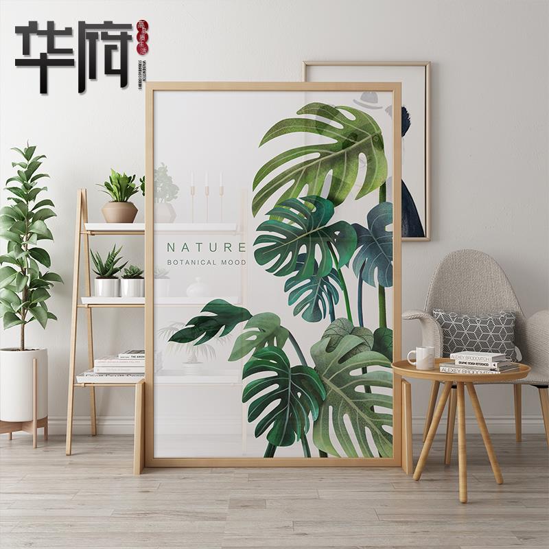 北欧屏风隔断客厅布艺玄关卧室遮挡家用简约现代时尚移动实木座屏