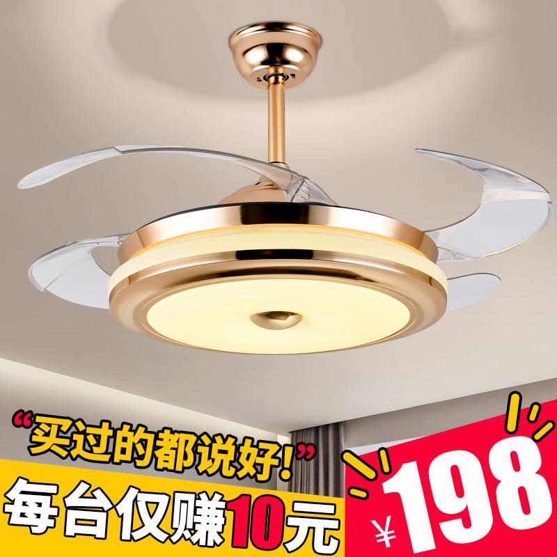 支持110V-240V吊扇灯客厅 隐形风扇灯卧室餐厅现代简约家用带LED