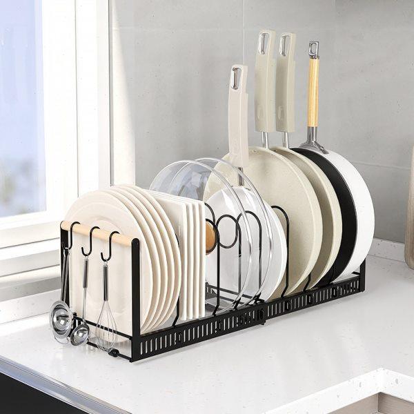可伸缩锅架置物架砧板架厨房台面锅盖架碗碟架碗碟盘子锅具收纳架,厨房/烹饪用具,锅盖架/锅盖收纳垫,淘宝优惠券,粉丝福利购,淘宝优惠卷