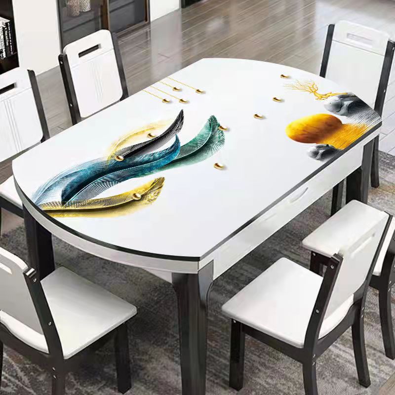 桌垫防水防油桌布餐桌椭圆形定制圆形免洗防尘P加厚不透明防烫盖