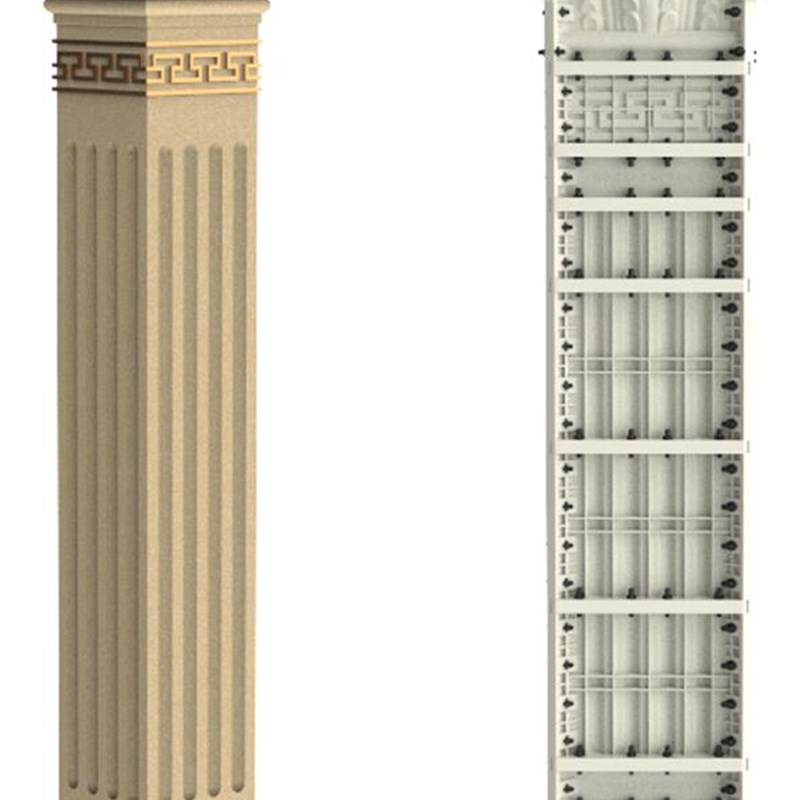 别墅罗马柱子模具建筑模板方柱A方形全套水泥柱中式装饰门厅柱子