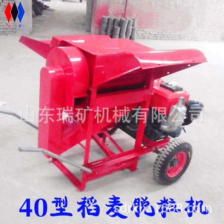 电动打谷机40型大豆小麦谷子高粱藜麦脱粒机小型家用稻麦脱粒机