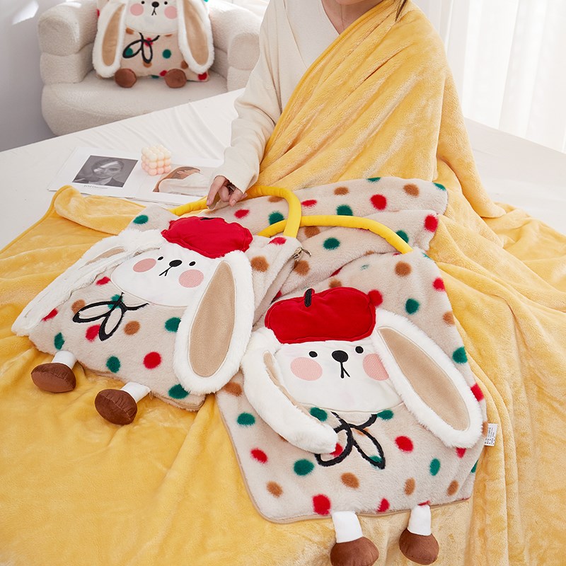 新款抱枕毯子二合一幼儿园学生午休空调毯车上午睡U靠枕办公室盖