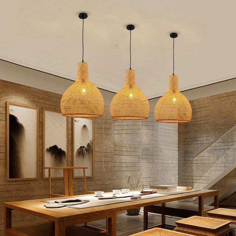 中式竹艺吊灯创意日式禅r意民宿茶楼饭店餐厅火锅店东南亚竹编吊,家装灯饰光源,客厅吊灯,淘宝优惠券,粉丝福利购,淘宝优惠卷