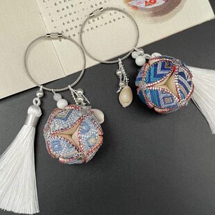 圈绣蕴坊4广西大绣球靖西 扣 纯手工cm  挂件绣球