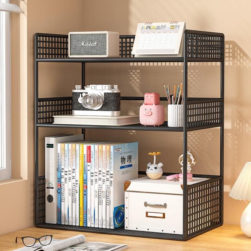 书桌上写字台文具收纳盒整理多层学习桌置物柜置R物架双层书架桌